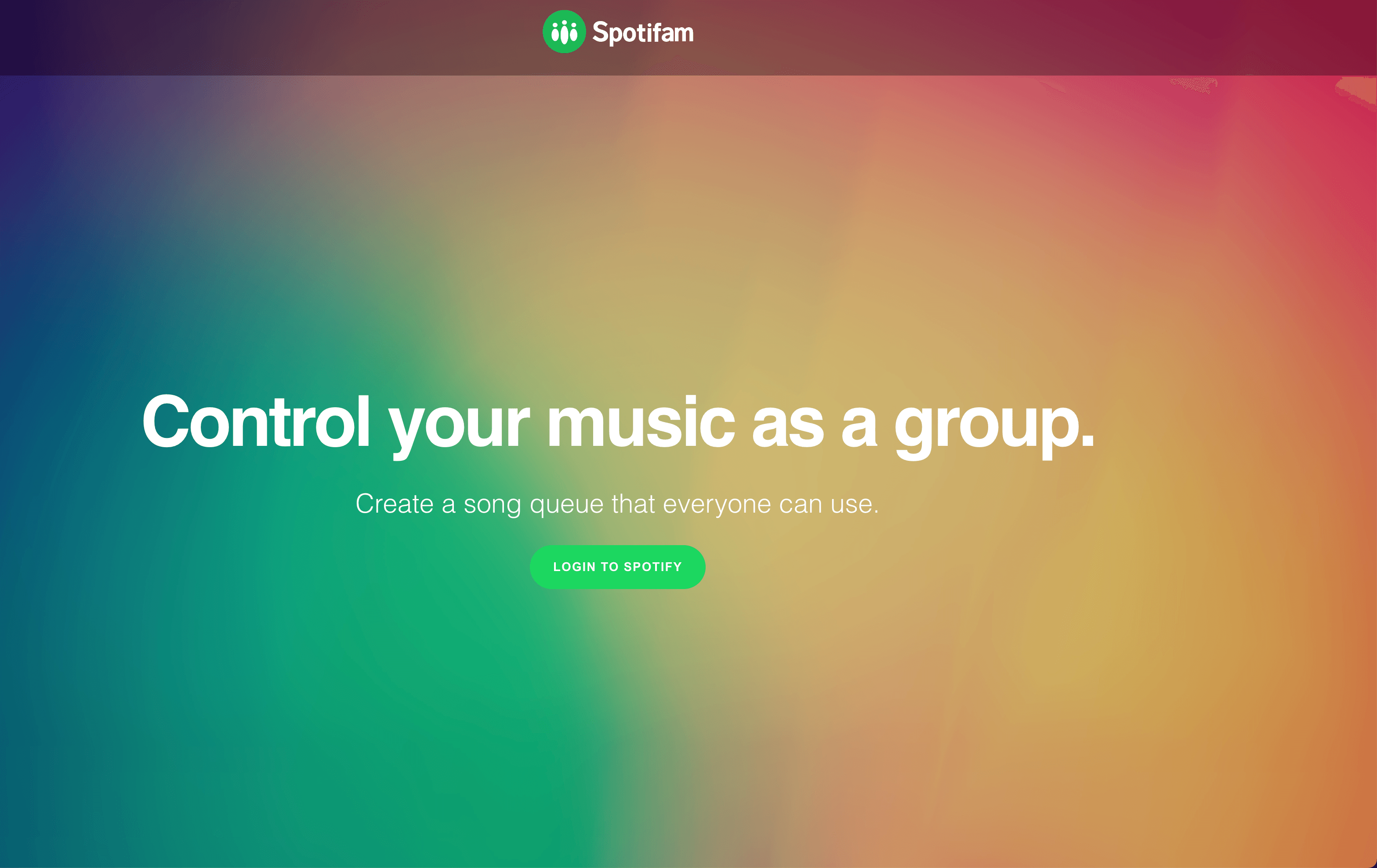 Web app that enables users to create a collaborative playlist together to listen to. Developed as part of team of 6. Worked on UI with React and developed the app's 3D three.js visualization that runs while music plays.